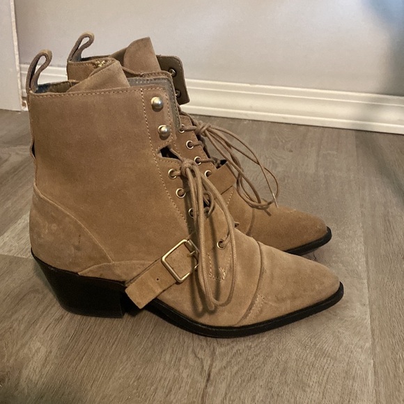 All Saints Katy Suede lace up Booties - Picture 2 of 13
